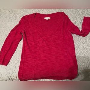 Magenta 3/4 sleeve shirt